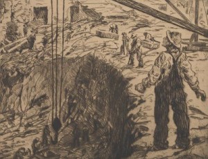Excavation by Samuel Johnson WOOLF - auction artwork with signature