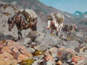 Pack Horses On A Trail by Carl Clemens Moritz RUNGIUS
