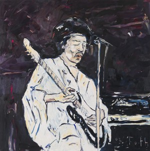 Jimi Hendrix by Detlev FOTH - auction artwork with signature