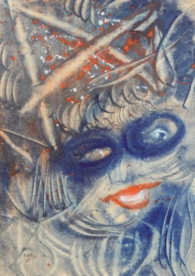 Woman In A Carnival Mask by Anatolii Timofeevich ‘Az’ ZVEREV