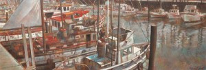 Untitled (boats In Dock) by Raymond HOWELL