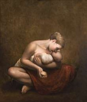 Mor Med Barn by Trine FOLMOE - auction artwork with signature