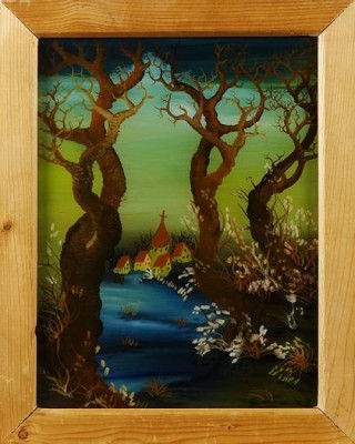 Kroatisk Kyrkby by Ivka MATINA-MARINKOVIC - auction artwork with signature