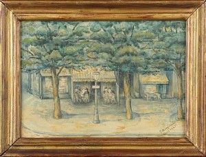 Pariskafé by Gunnil BERGSTRÖM - auction artwork with signature