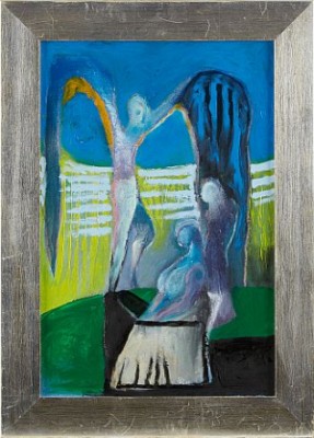 Komposition Med Figurer by Rolf KAPLAN - auction artwork with signature