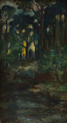 Forest Stream by Louis B. RIDENOUR - auction artwork with signature