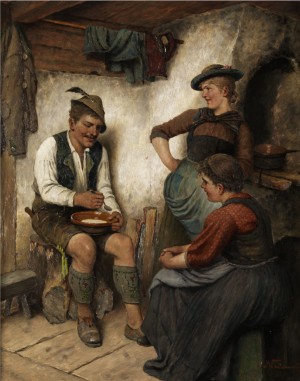 Bäuerliche Genreszene by Maximilian WACHSMUTH - auction artwork with signature
