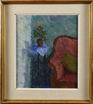 Stilleben Med Soffa O Blommor by Sven DEURELL