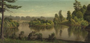 Adirondack Lake by Levi Wells PRENTICE - auction artwork with signature