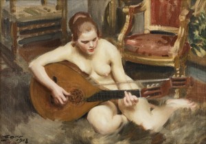 Lutspelerska by Anders ZORN