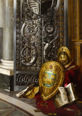 Le Casque Et Le Bouclier De Charles Ix by Blaise DESGOFFE - auction artwork with signature