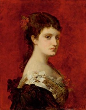 Porträt Anna Przibram Von Gladona, Geb. Gold by Hans MAKART
