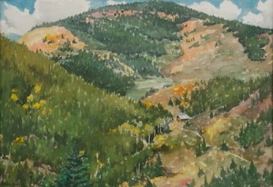 Mountainscape by Webb YOUNG - auction artwork with signature