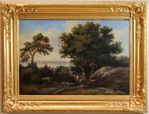 Stockholmsvy Med Katarina Kyrka by Thérèse MINEUR - auction artwork with signature