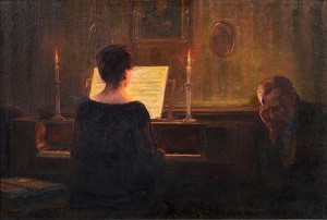 At The Piano by Reinhold BAHL - auction artwork with signature