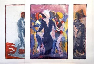 Dansen, Svit Med Tre Färglitografier by Peter DAHL