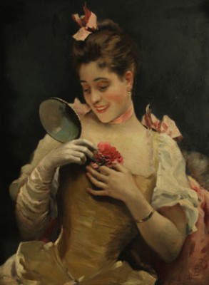 Portrait Of Aline Masson by Raimundo De MADRAZO Y GARRETA - auction artwork with signature