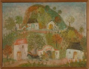 Country Landscape With Winding Mountain Road by Istvan PEKARY