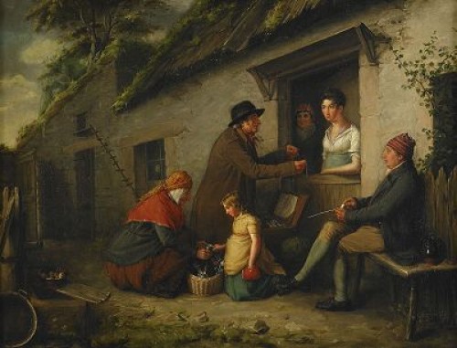 Handelsman På Besök I Byn by William SHIELS - auction artwork with signature