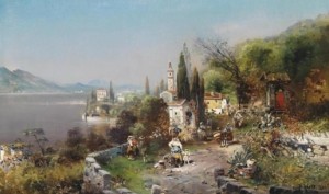 Italian Lake View by Robert ALOTT