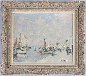 Hamnvy by Paul Emile LECOMTE - auction artwork with signature