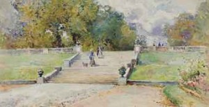 On A Park Terrace by John La FARGE