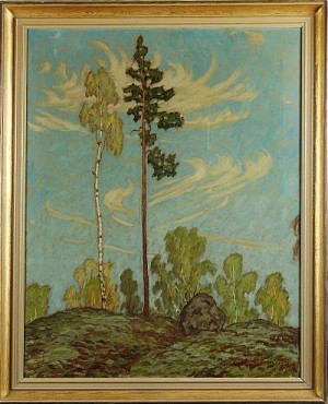 Riddaren Och Jungfrun by Gustaf FRANZÉN - auction artwork with signature