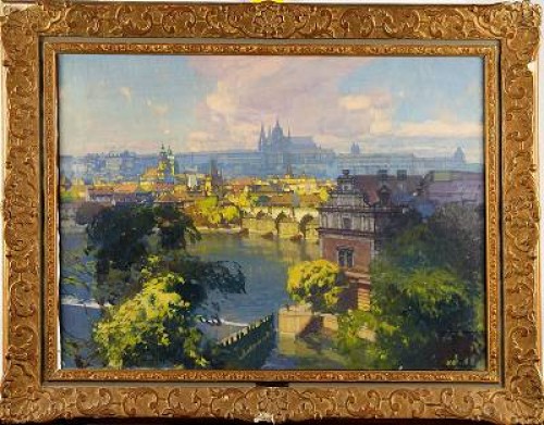 Motiv Från Prag by Jaroslav SETELIK - auction artwork with signature