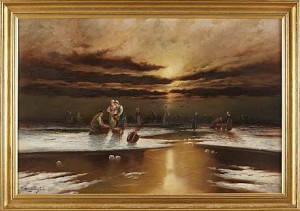 Vinterfiske by F. MÜNSTERFELDT - auction artwork with signature