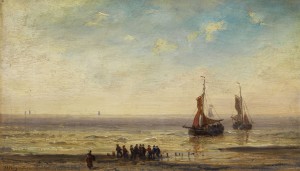 Kleine Bildtafel Mit Darstellung Einer Strandszene by Friedrich Ernst MORGENSTERN - auction artwork with signature