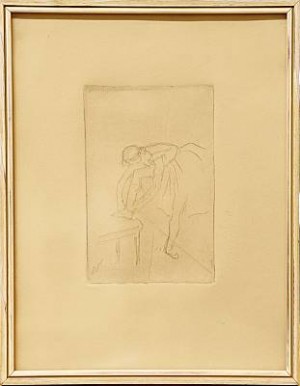 Danseuse Mettant Son Chausson by Edgar DEGAS