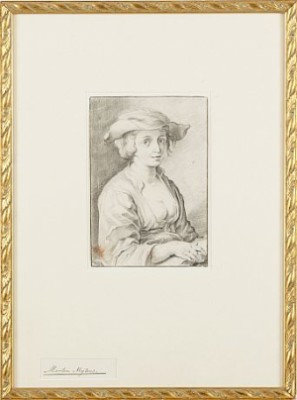 Kvinnostudie by Martin Van The Younger MEYTENS