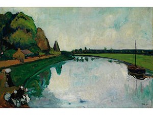 Flusslandschaft by Fernand PIET - auction artwork with signature