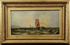 Fiskebåtar I öppen Sjö by William Callcott KNELL