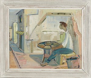 Interiör Med Yngling by Stig Erik THIDERMAN - auction artwork with signature