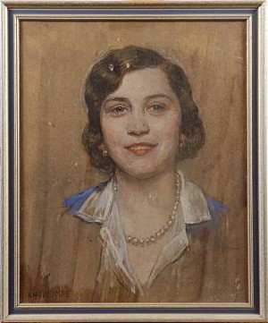 Porträtt by Imre KNOPP - auction artwork with signature