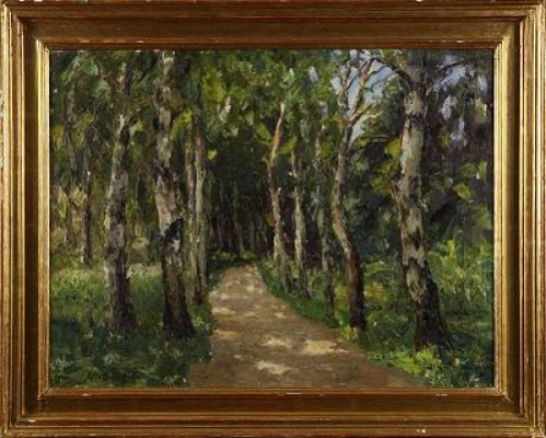 Stig I Lövskog by Felix BÜRGERS - auction artwork with signature