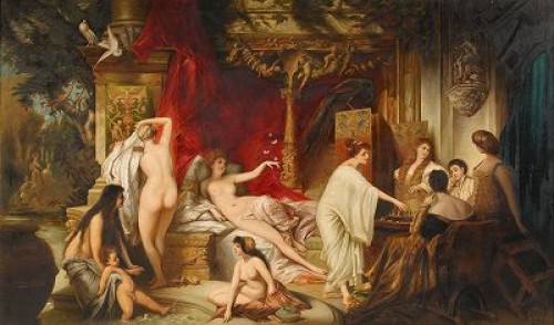 Haremscen by P. STÖCKEL - auction artwork with signature
