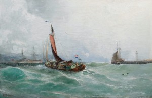 Båtar Vid Hamninlopp by Christian Fredrik SWENSSON