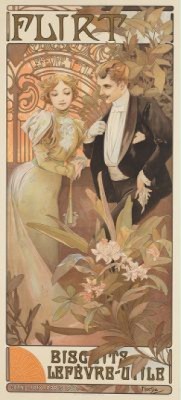 Flirt by Alphonse MUCHA