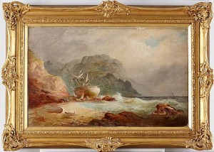 Skeppsbrott by William GIBBONS - auction artwork with signature