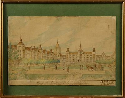 Förslag Till Kanslibyggdnad Vid Kungsträdgården by Kn LUNDMARK - auction artwork with signature