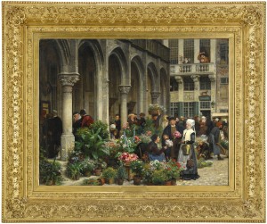 Blomstermarknad I Brabant På 1500-talet by Georg Von ROSEN