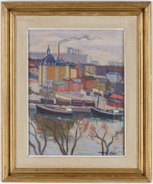 Liljeholmsviken by Sven HELLSTRÖM - auction artwork with signature