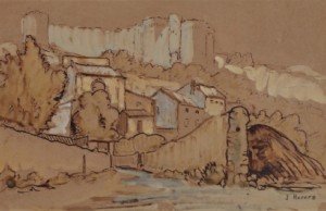 L' Ancienne Porte De Villeneuve-les-avignon by Joseph HURARD - auction artwork with signature