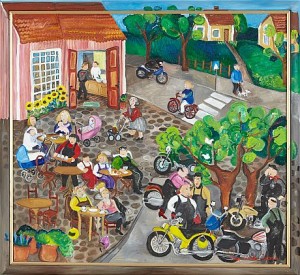 Torgcaféet by Ann Christine JENSMAR - auction artwork with signature