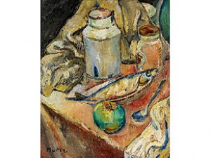 Stilleben Mit Fisch, Apfel Und Kannen by Marie Mela MUTER
