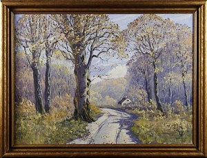 Landskap Med Väg by Christian FABER - auction artwork with signature