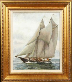 Ship Under Sail by Arnold Whitman KNAUTH