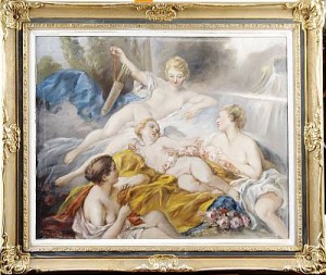 Kvinnostudie by J. HEIJER - auction artwork with signature